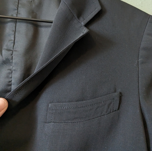 theory black wool blazer size 8 - Picture 4 of 7